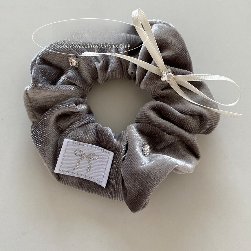 Women's Vintage Velvet Star Bowknot Hairband Elegant Ballet Ribbon Tie