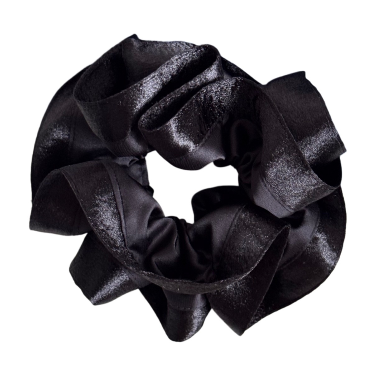 Women Soft Satin Hair Tie Elastic Cloth Spring Style Solid White