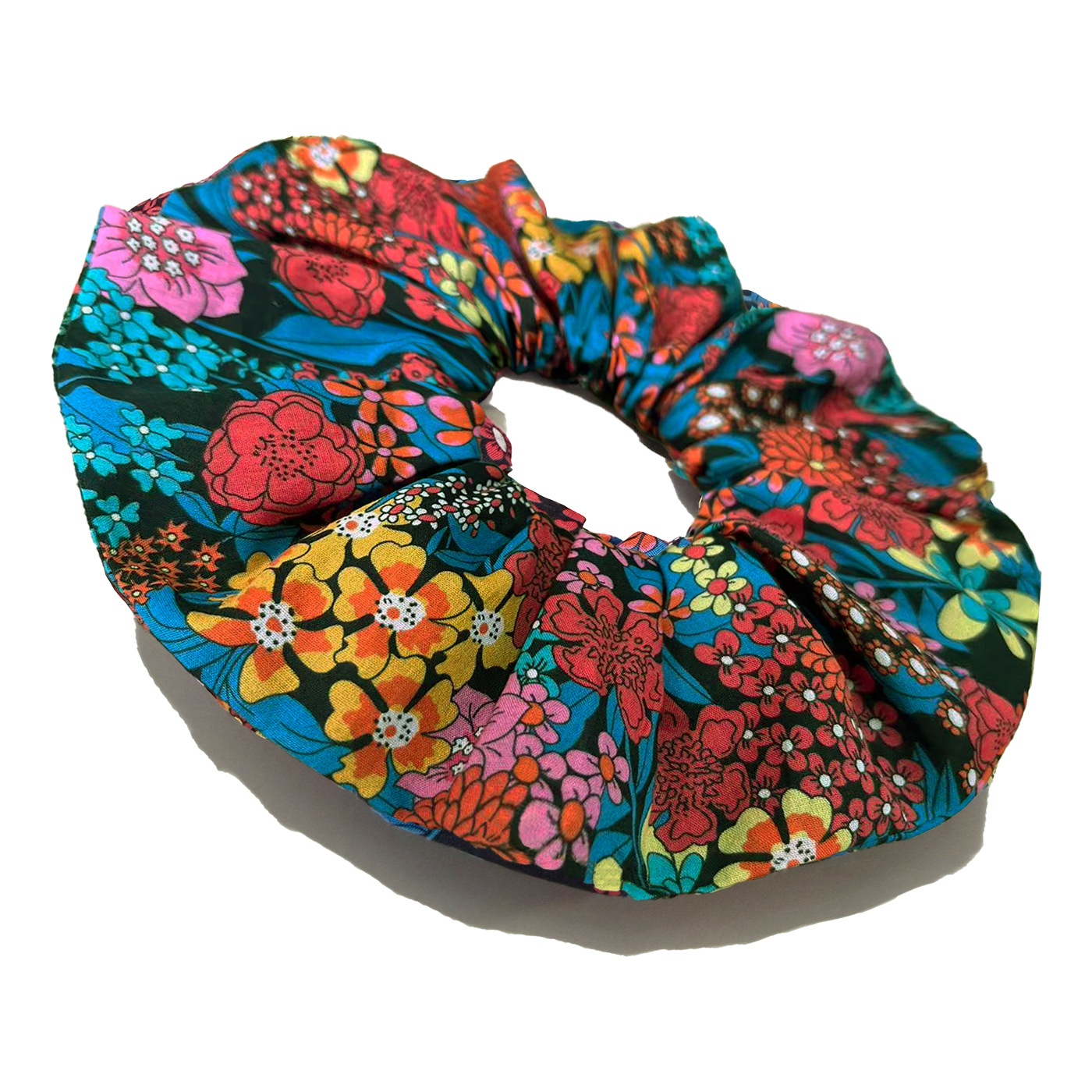 Women's Spring Boho Cotton Rubber Hair Band Multicolor Ditsy Floral