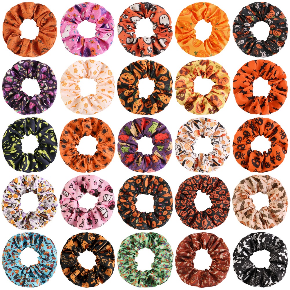 Women's Simple Halloween Elastic Cloth Hair Ties Festive Hair Bands