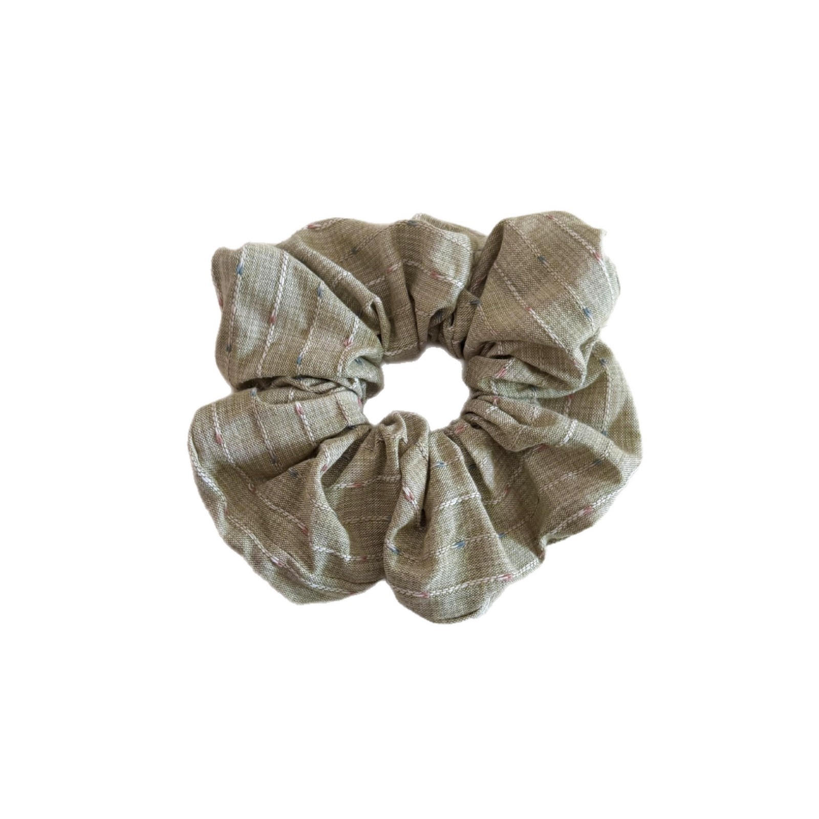 Women's Soft Cloth Spring Hair Tie Accessory Simple Green Plaid