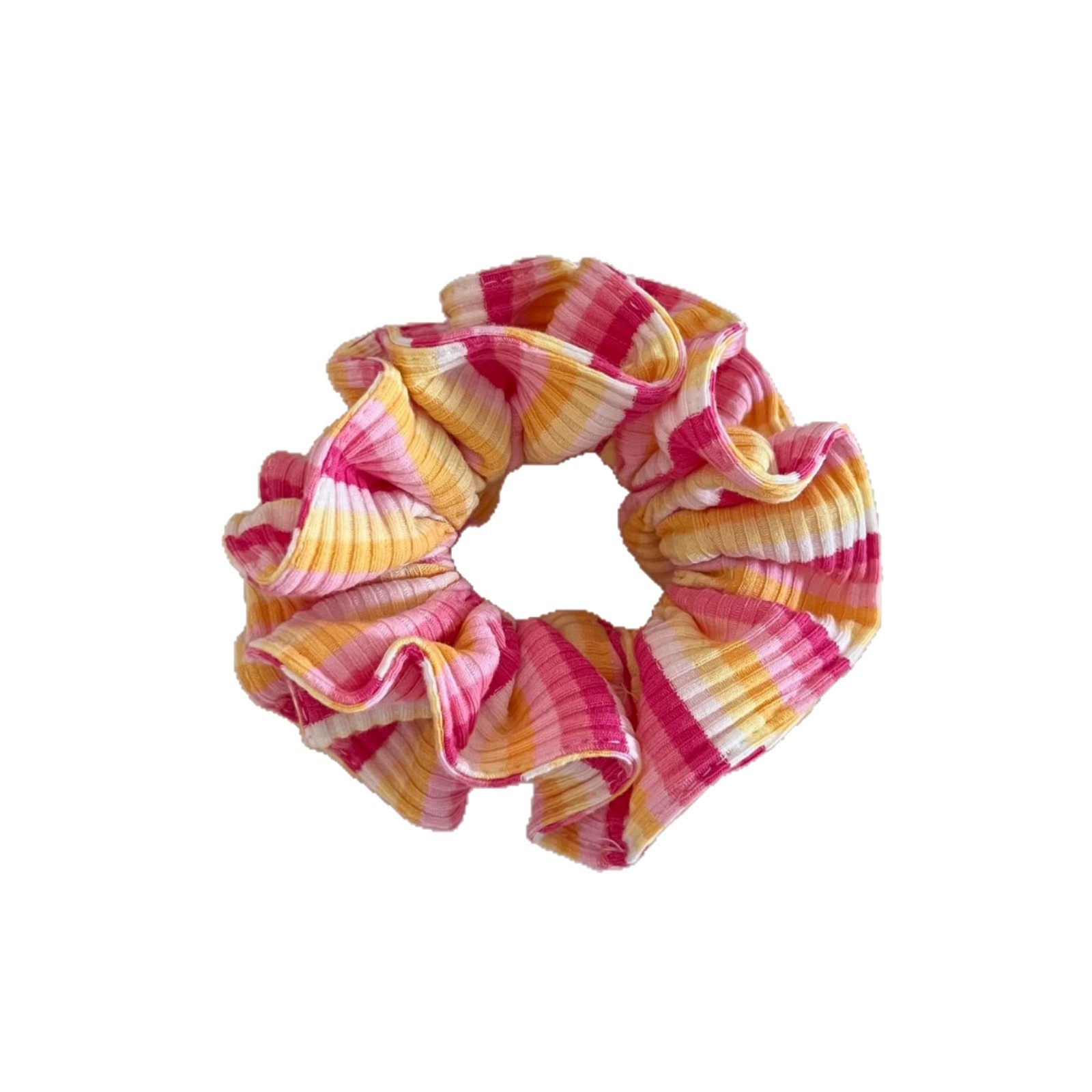 Women Dopamine Cloth Elastic Hair Tie For Buns Colorful Stripe