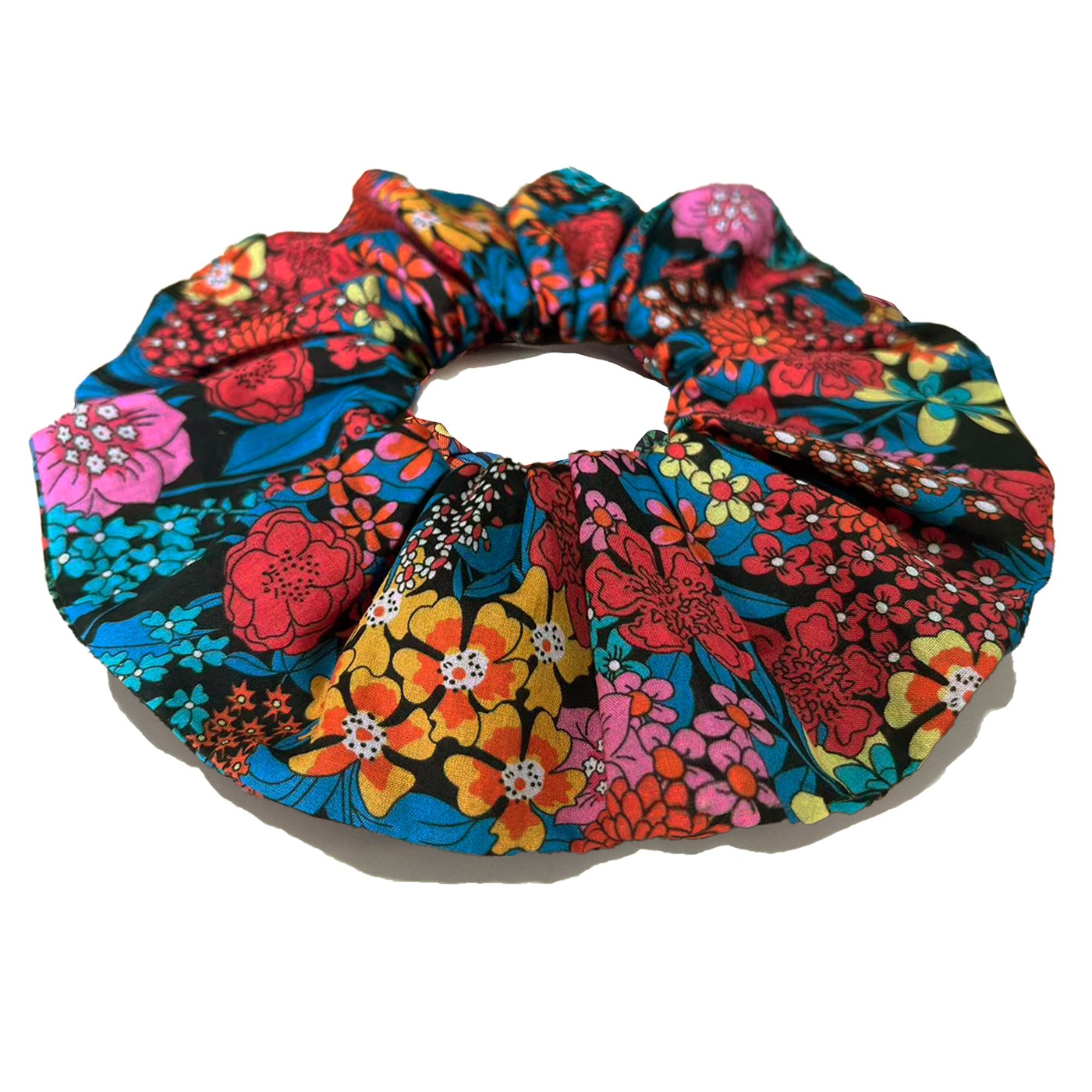 Women's Spring Boho Cotton Rubber Hair Band Multicolor Ditsy Floral
