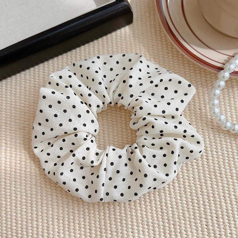 Women's Elegant Pleated Cloth Hair Tie Solid Color Minimalist Daily Scrunchie