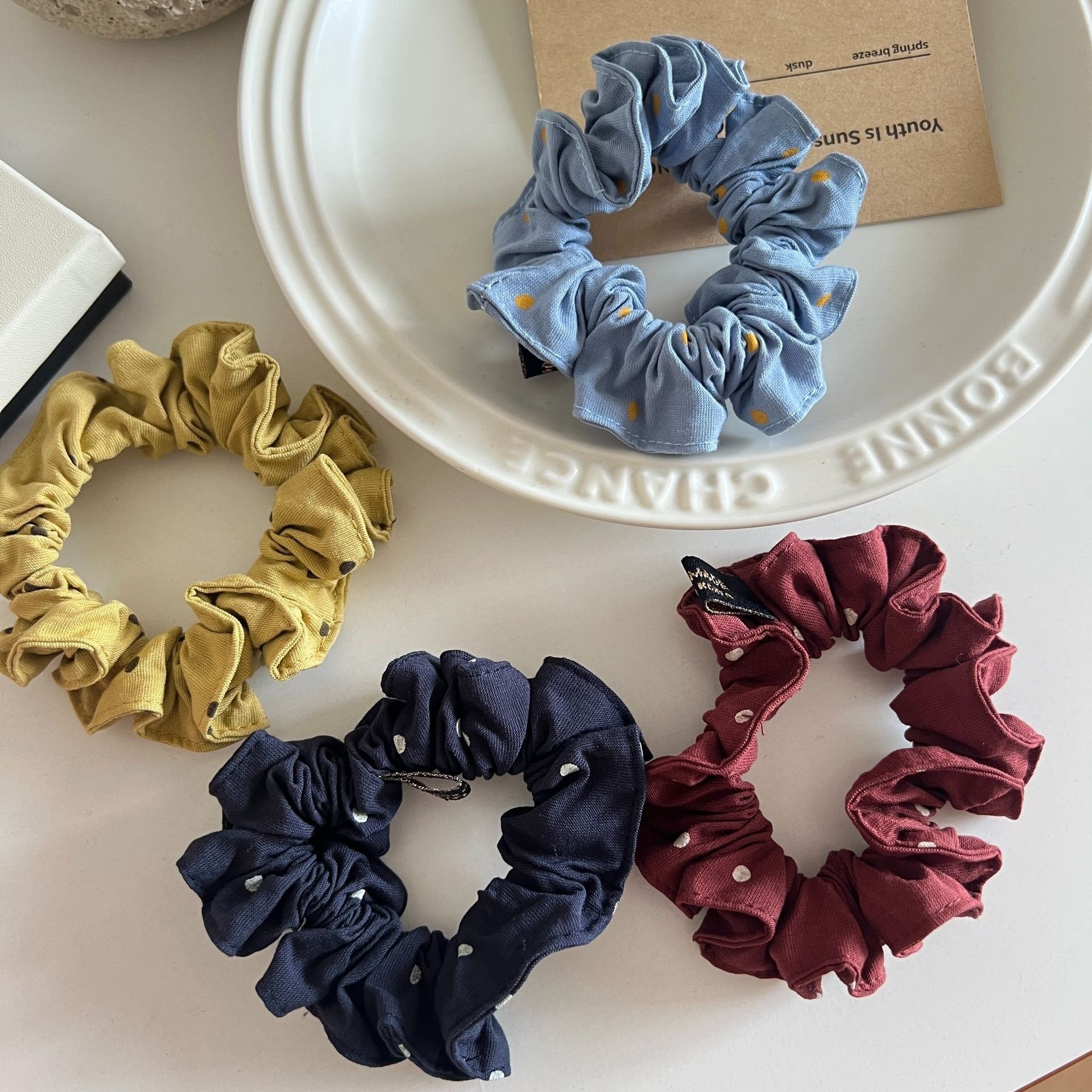 Women's Casual Cloth Elastic Hair Band Accessories Polka Dots