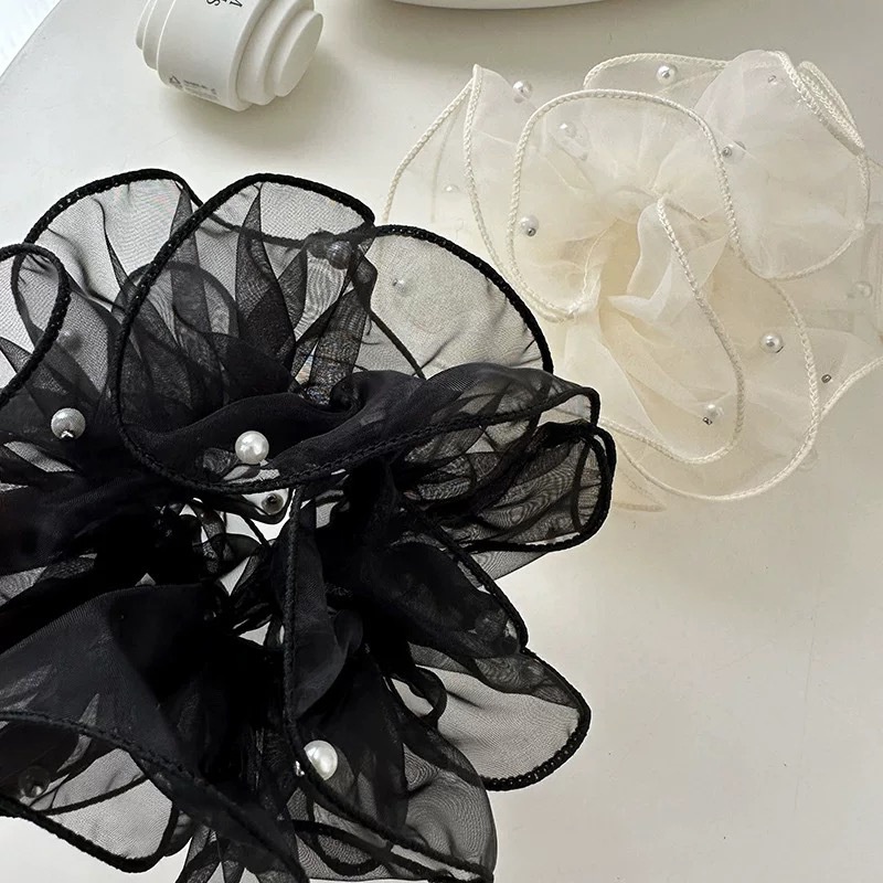 Women's Elegant Irregular Cloth Hair Tie For Weekend Solid Color