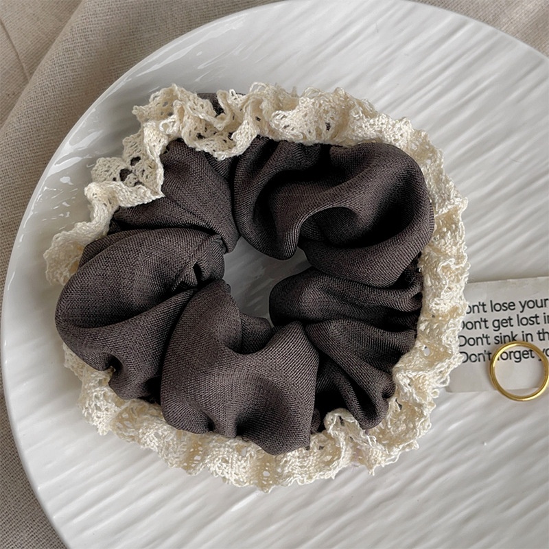 Women's Sweet Cloth Hair Tie for Holiday Street Solid Color Leopard