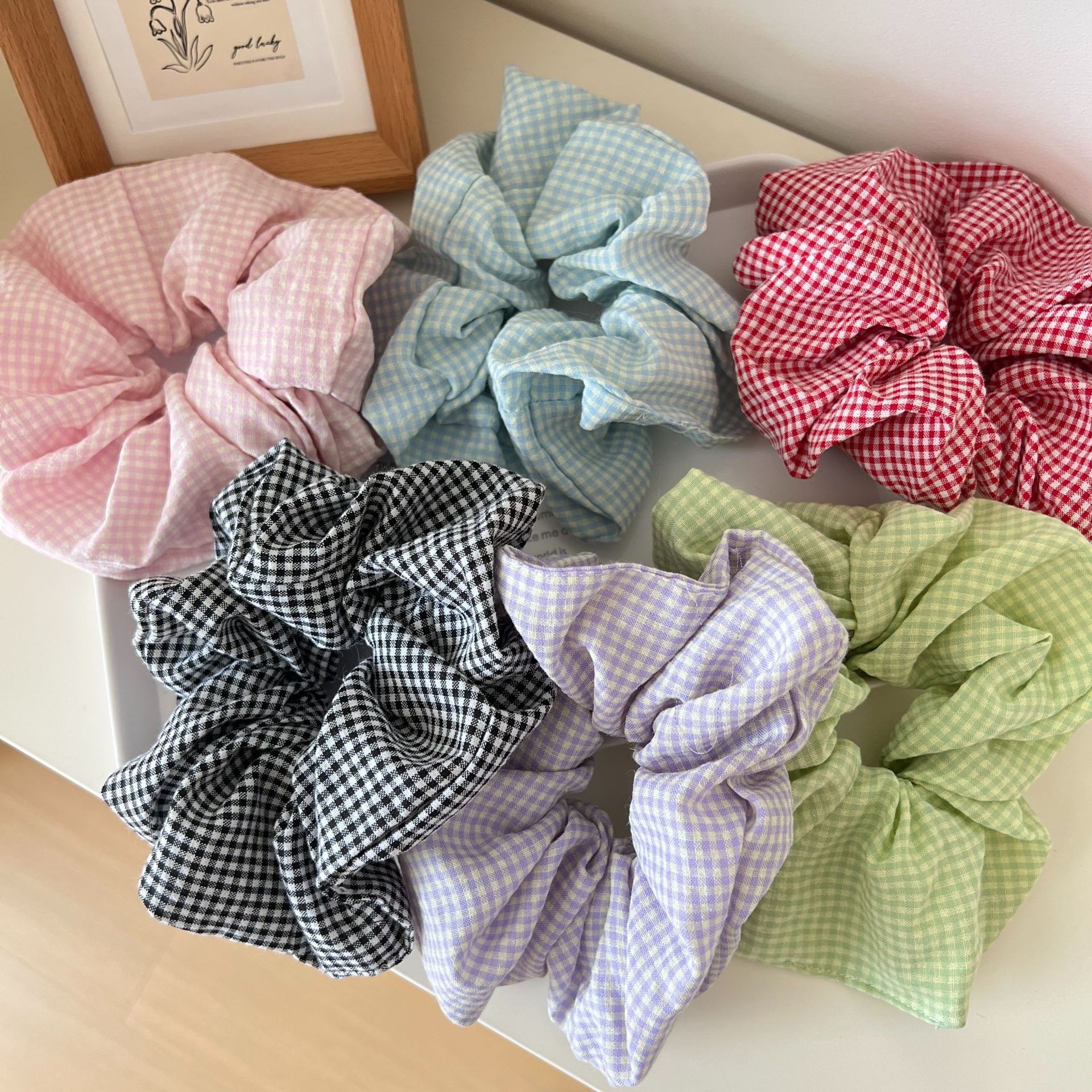 Women's Everyday Casual Cloth Hair Tie Accessory Classic Plaid
