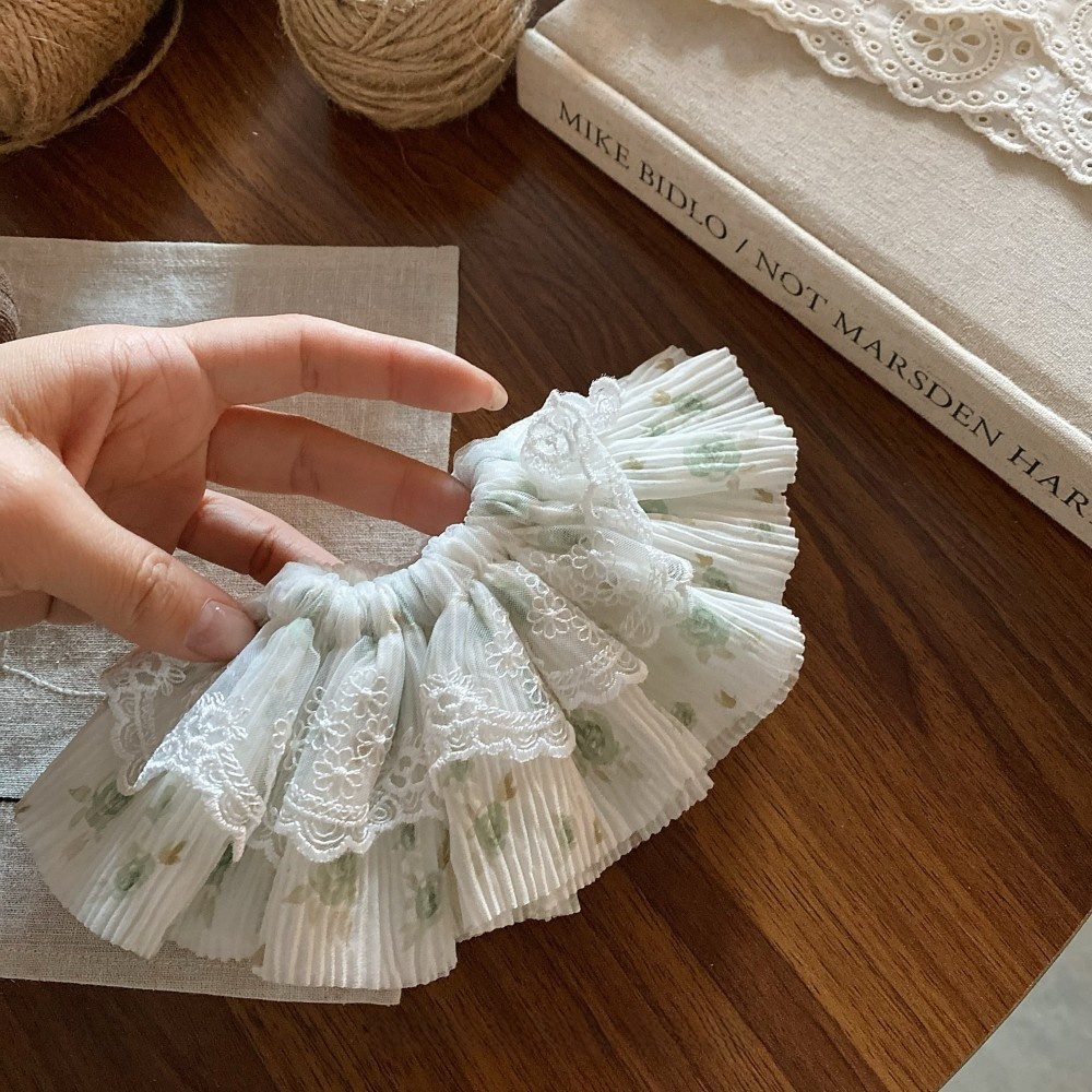 Women's Summer Soft Cloth Hair Tie Accessory Yellow Ditsy Floral