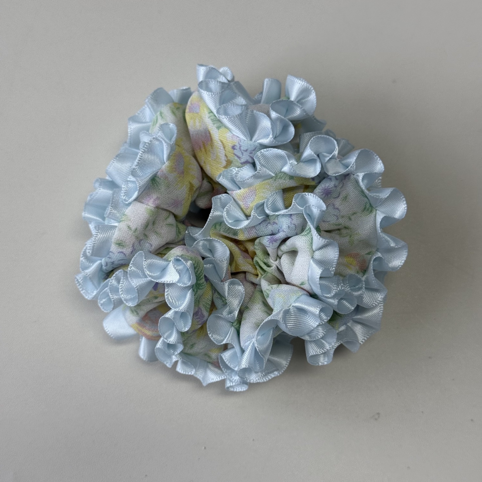 Girls Sweet Floral Print Gauze Bowknot Hair Ties Forest Style Elastic Bands