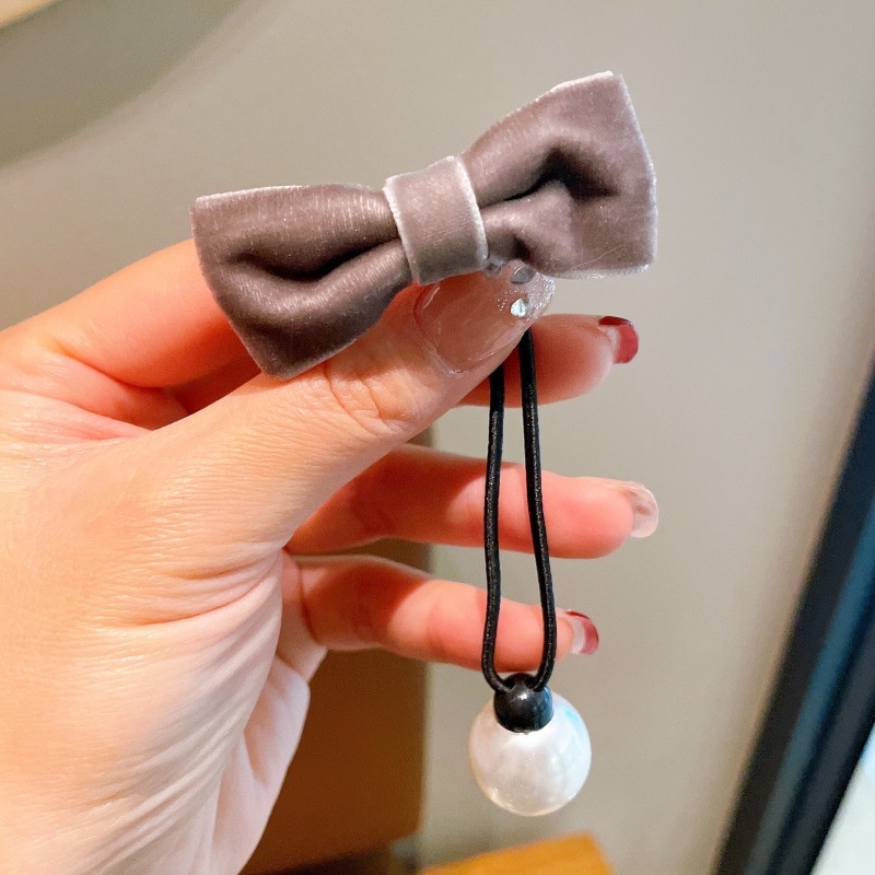 Women's Simple Cloth Princess Low Bun Hair Tie Bowknot Multi-Color