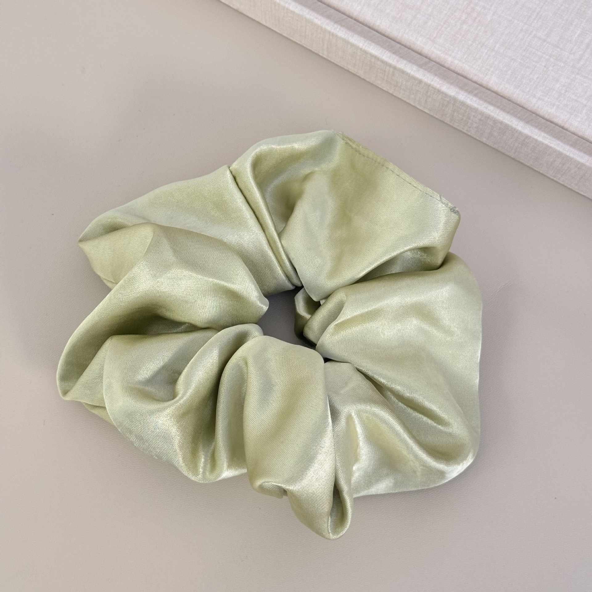 Women Girls Elegant Large Satin Scrunchies Elastic Hair Ties Solid Color