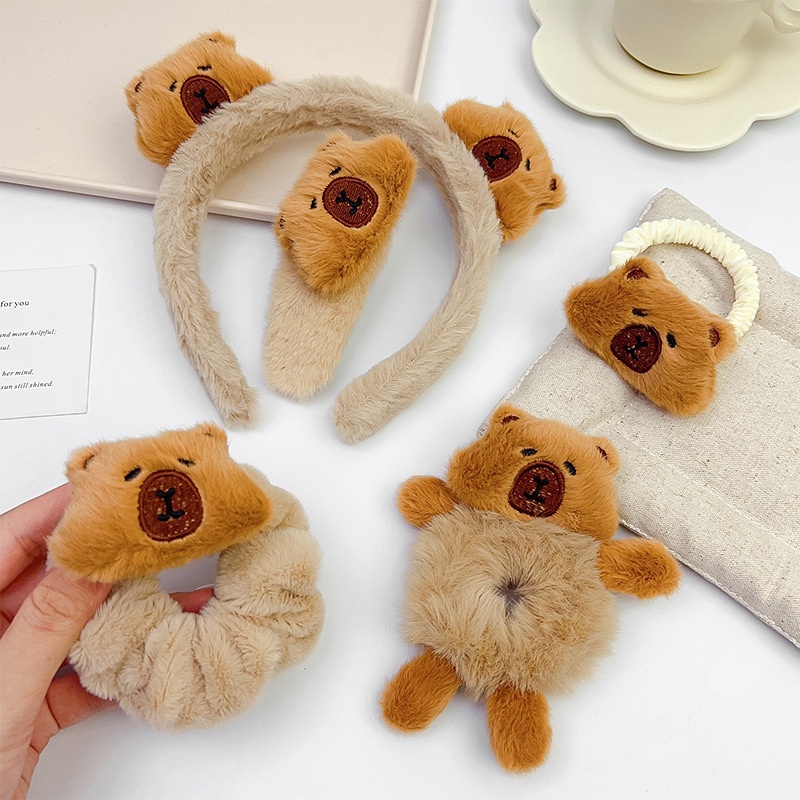Women's Cute Cartoon Animal Plush Hair Clip Soft Daily Hair Accessories