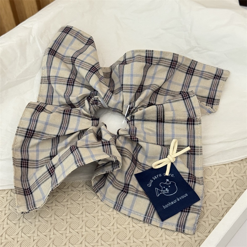 Women's Everyday Cloth Bowknot Hair Scrunchies Retro Checkered Plaid