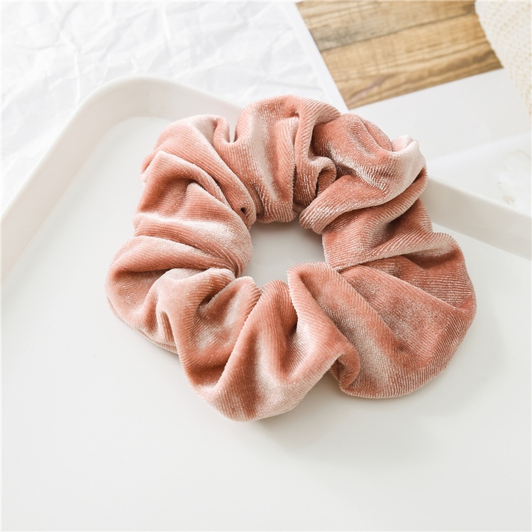 Women's Velvet Elastic Hair Band Autumn Winter Casual Solid Colors