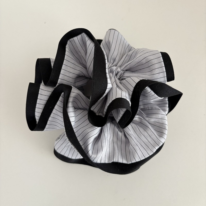 Women's Everyday Casual Cloth Scrunchie Hair Tie Purple Striped