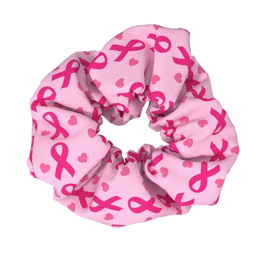 Women's Sweet Pink Ribbon Hair Ties Handmade Irregular Cloth Scrunchies