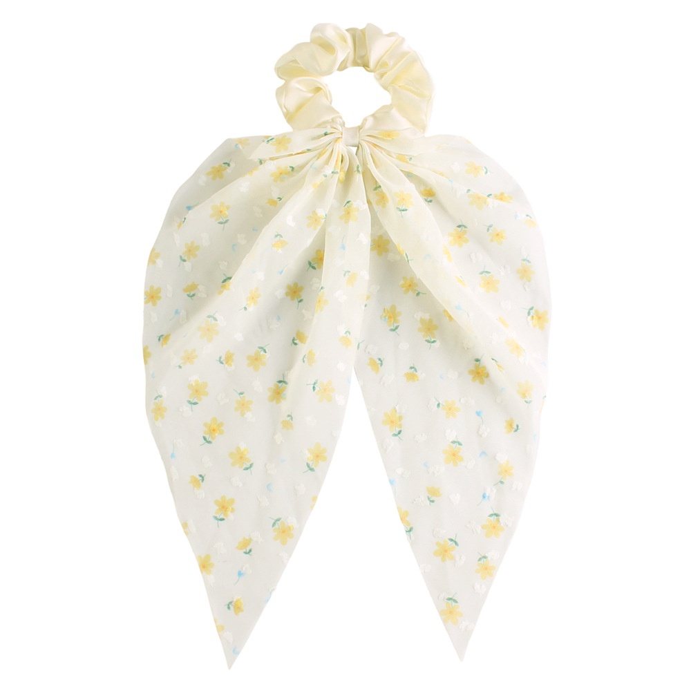 Women's Everyday Gauze Bowknot Hair Tie Scrunchie Colorful Ditsy Floral