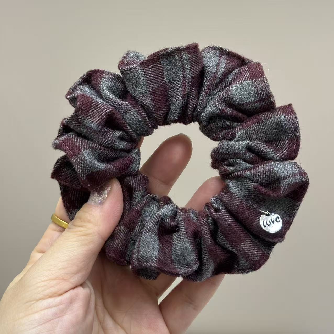 Women's Versatile Cotton Hair Scrunchies Ditsy Floral & Solid Color
