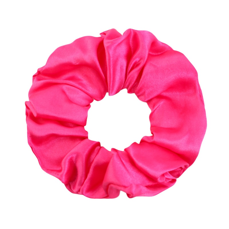 Women's Ethnic Pleated Cotton Hair Ties Silk Satin Plaid Bun Headwear