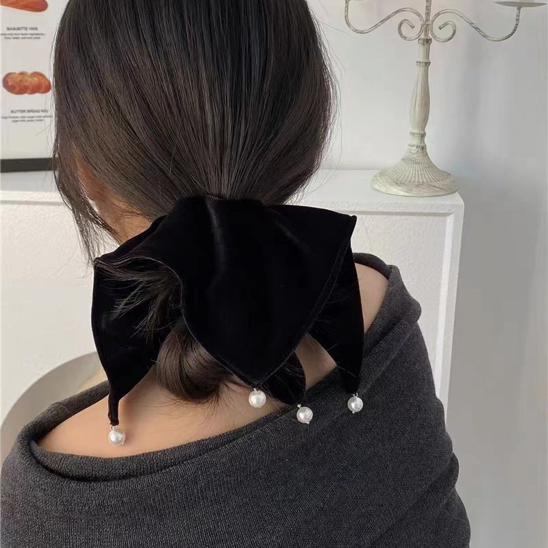 Women's Elegant Cloth Scarf Bowknot Hair Bands Geometric Pattern
