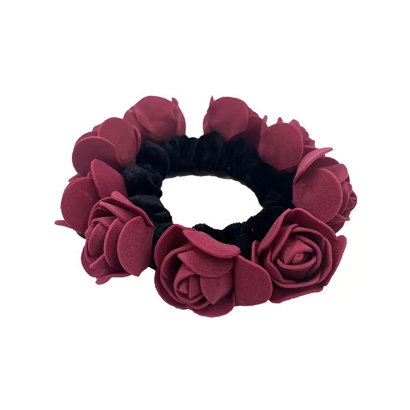 Women's Summer Vacation Elastic Hair Ring Fabric Hydrangea Floral