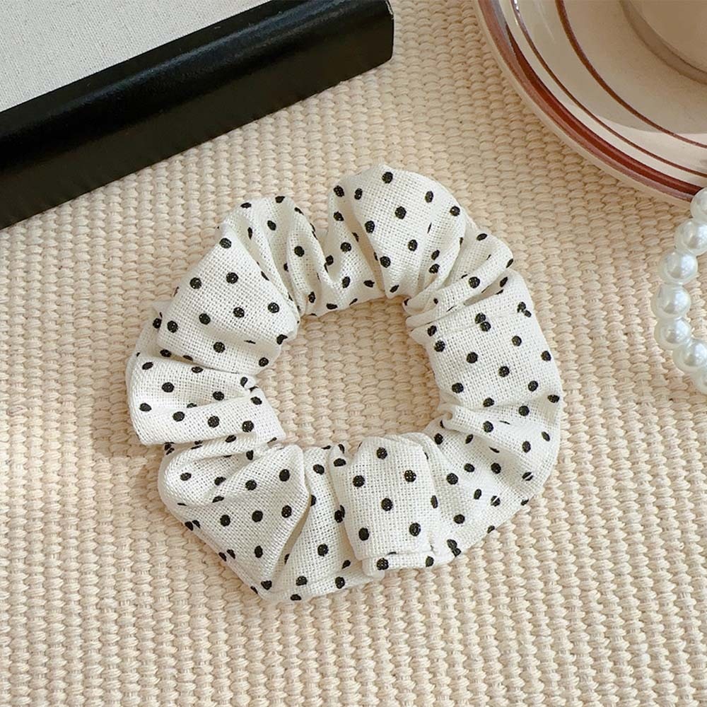 Women's Elegant Pleated Cloth Hair Tie Solid Color Minimalist Daily Scrunchie