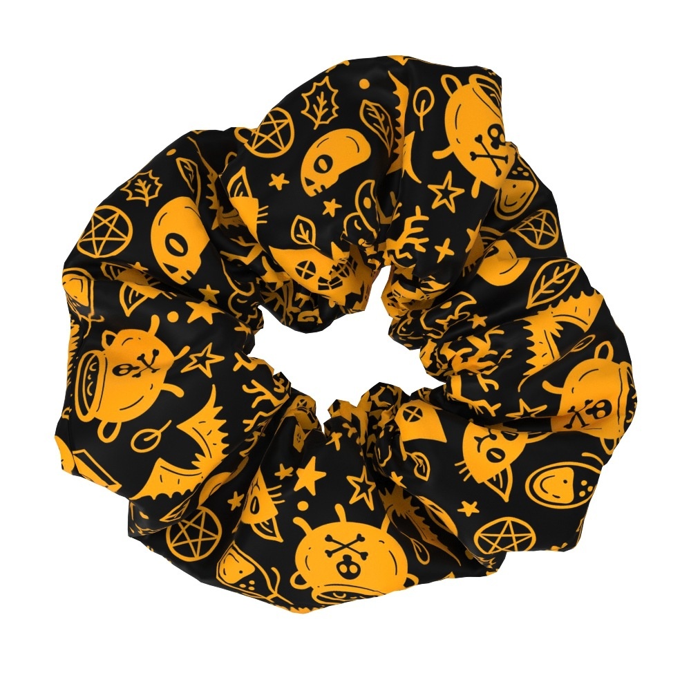 Women's Halloween Party Fabric Hair Scrunchies Printed Pattern