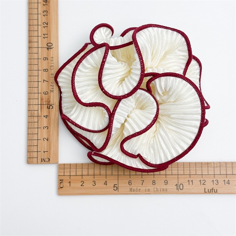 Wrinkled Wood Grain Hairband For Women, Low Bun Elastic Hairband, Multi-layer Pig Belly Hairband