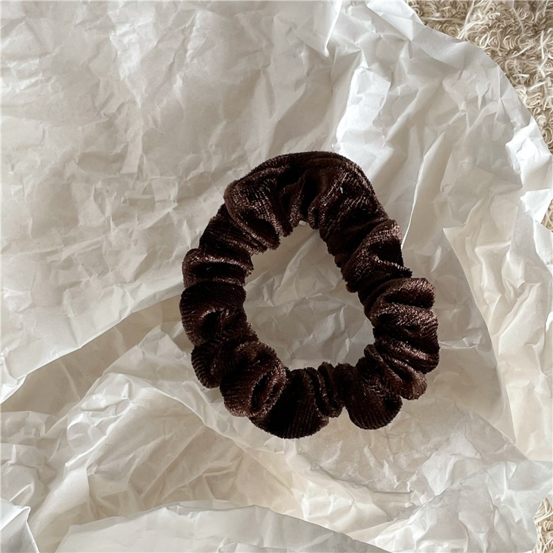 Women's All Seasons Velvet Scrunchie Hairband Daily Use Solid Color