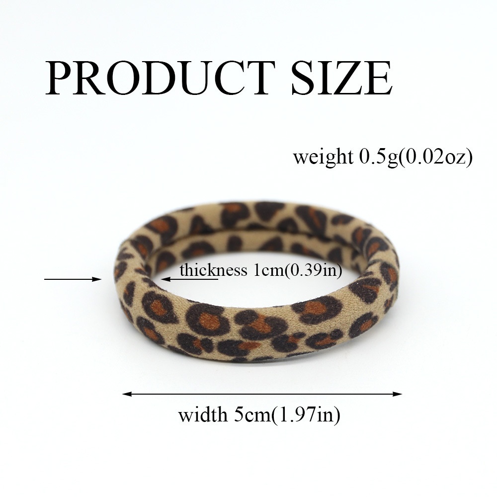 Women's Non-Damaging Cloth Towel Hair Ties Leopard Polka Dot Print