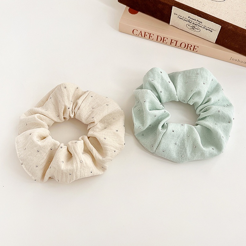 Women's Elegant Pleated Hair Tie Solid Color Classic Daily Scrunchie