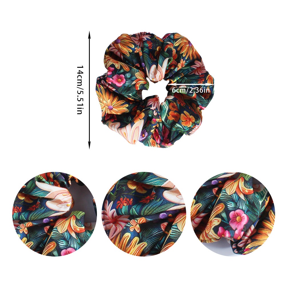 Women's Vintage Fabric Hair Tie Summer Accessory Floral Print