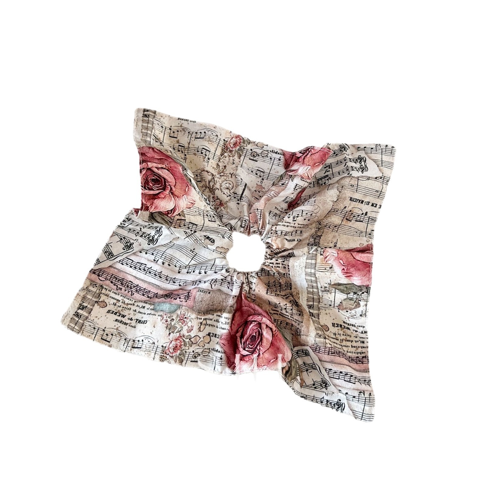 Women's Elegant Soft Cloth Hair Tie For Daily Wear Rose Floral