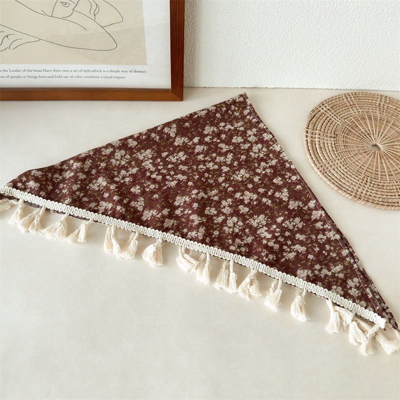 Women's Sweet Ditsy Floral Lace Scarf Hair Tie Cloth Accessory for Spring