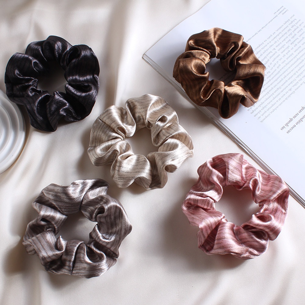 Women's Cloth Scrunchie Elastic Hair Ties For High Ponytail Solid Color