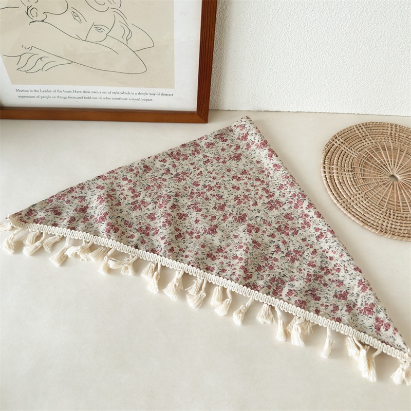 Women's Sweet Ditsy Floral Lace Scarf Hair Tie Cloth Accessory for Spring