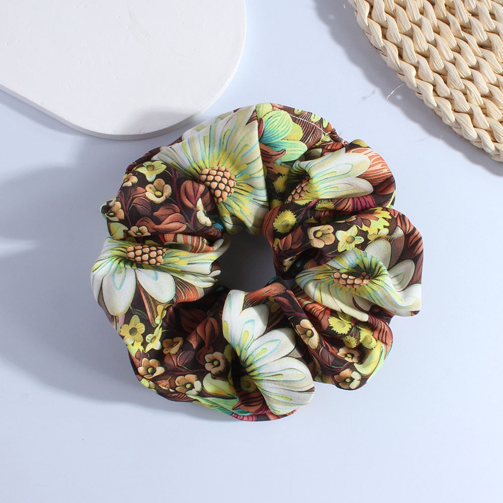 Women's Vintage Fabric Hair Tie Summer Accessory Floral Print
