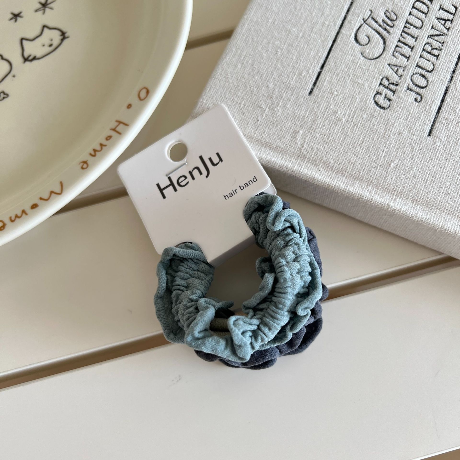 Women's Elegant Fabric Hair Tie High Elasticity Simple Solid Color Band