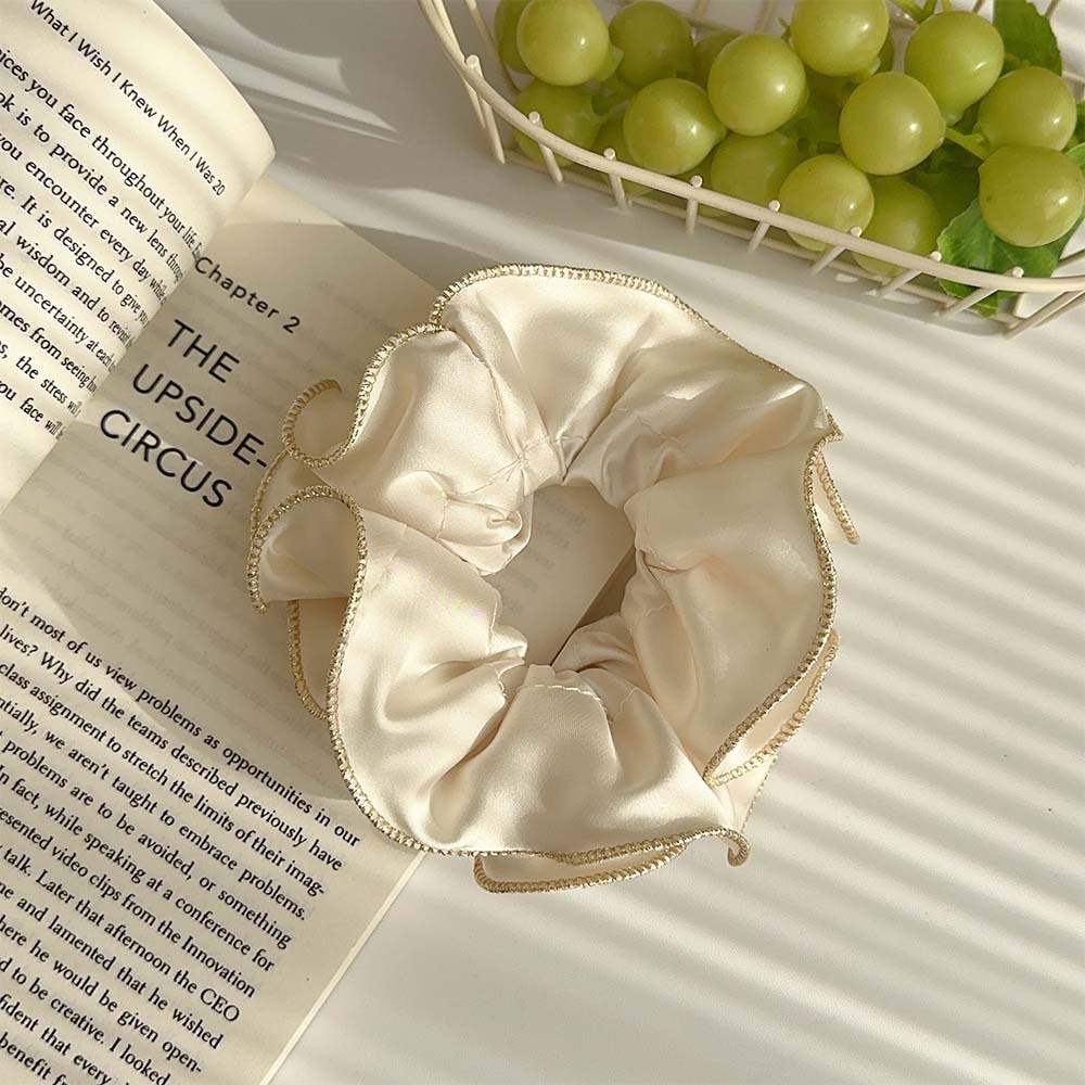 Women's Elegant Pleated Cloth Hair Tie Solid Color Minimalist Daily Scrunchie