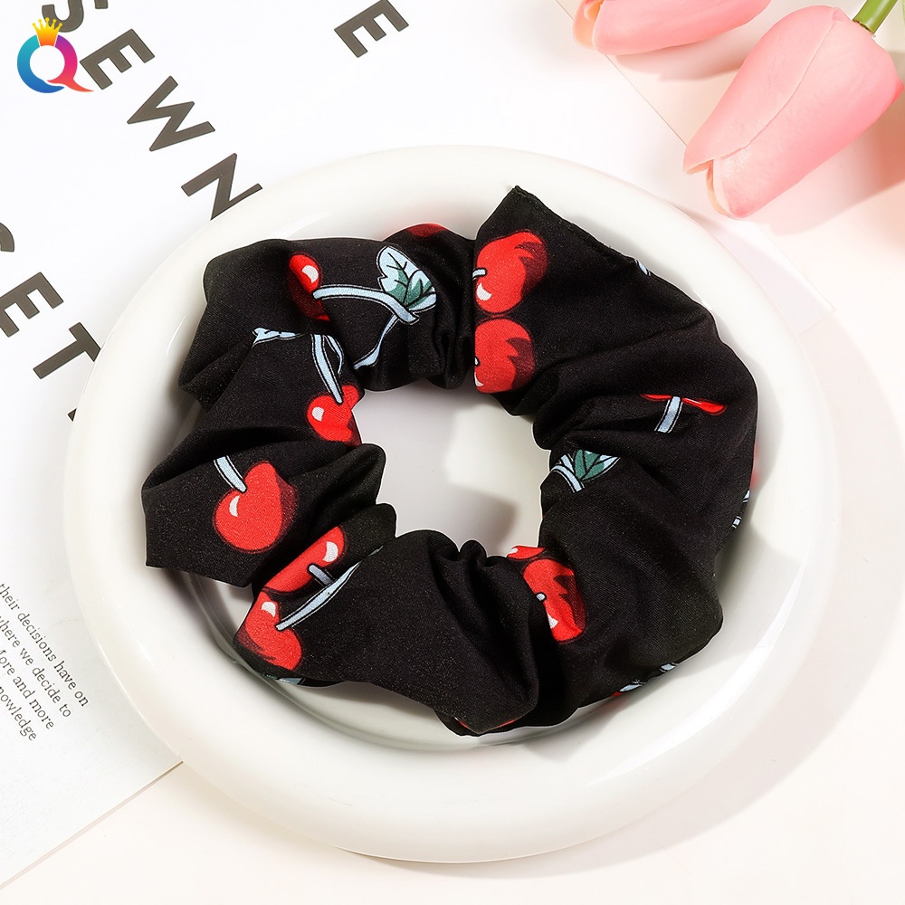 Women'S Daily Cloth Hair Tie Simple Plaid Fruit Flower Patterns