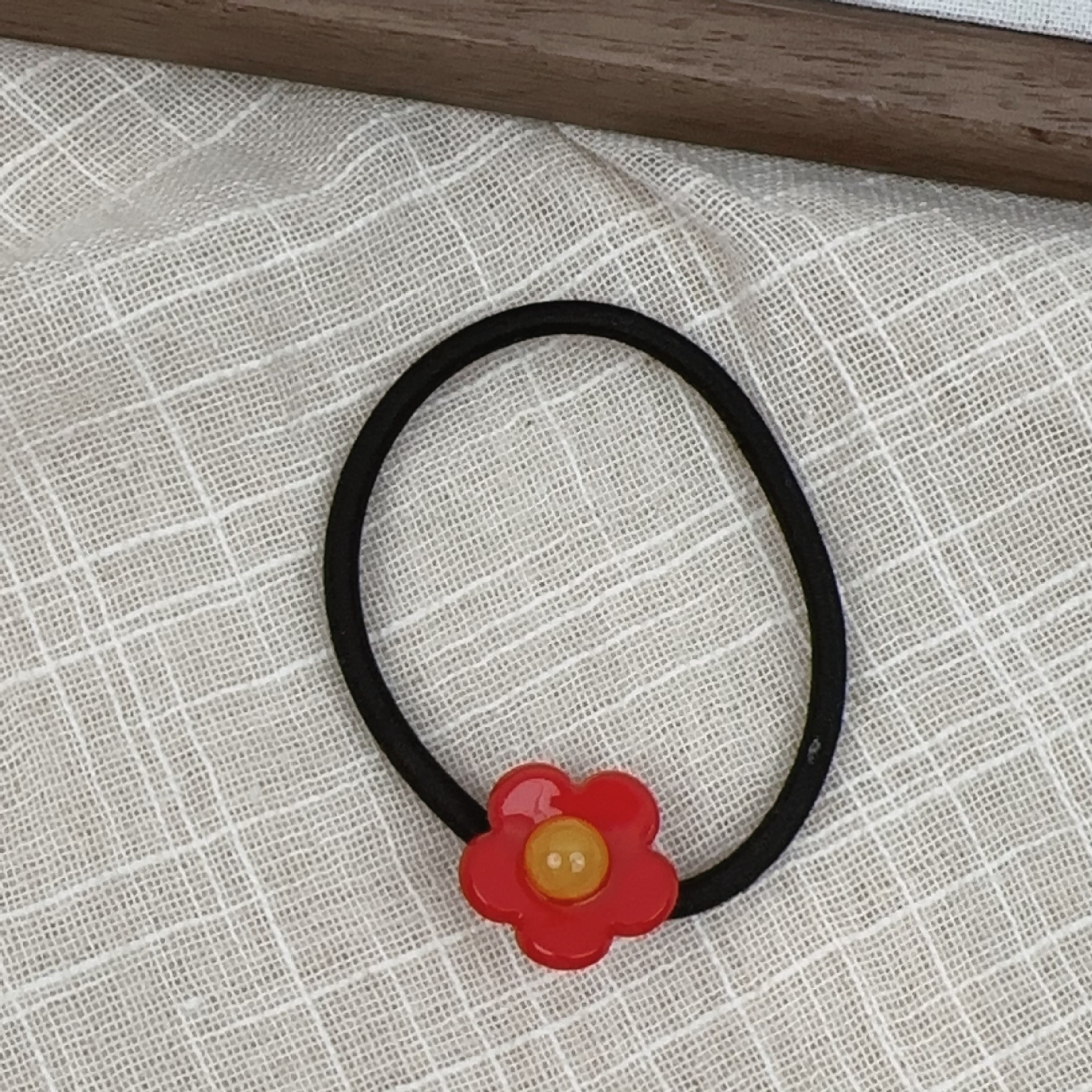 Women's Acetate Elastic Ponytail Holder Hairband Floral Pattern
