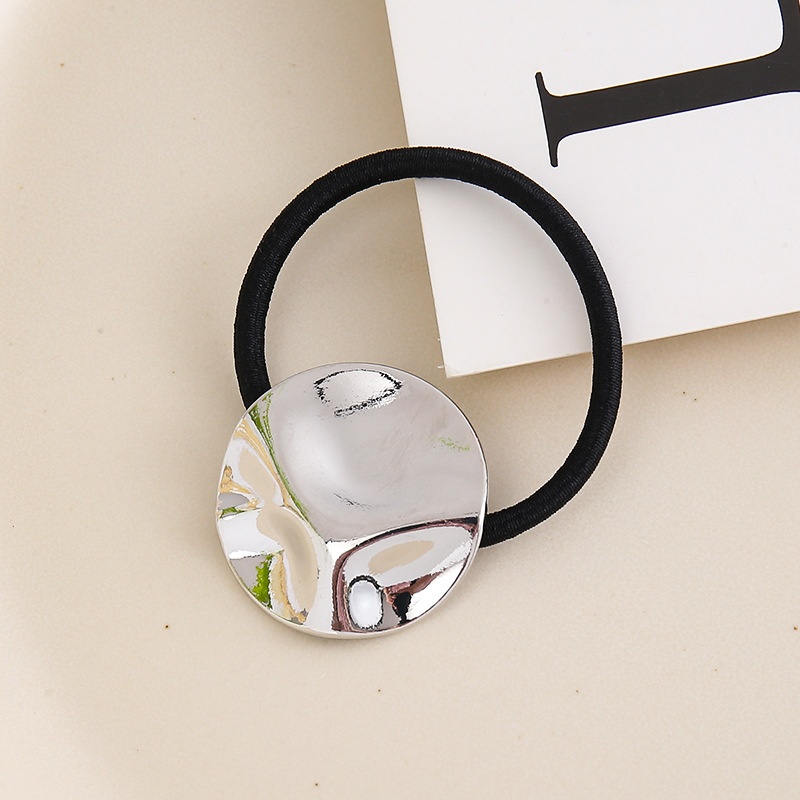 Women Metal Hair Ties Cold Tone Retro Geometric Star Heart