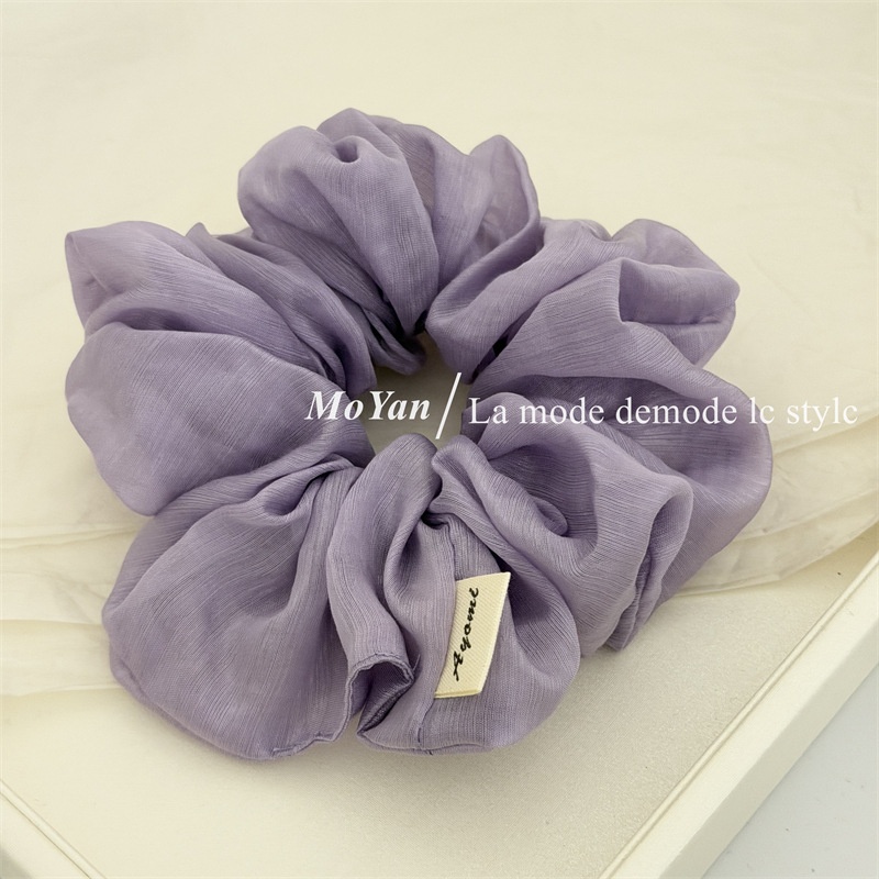 Women's Soft Cloth Hair Tie Perfect For Spring Simple Sparkly Beige