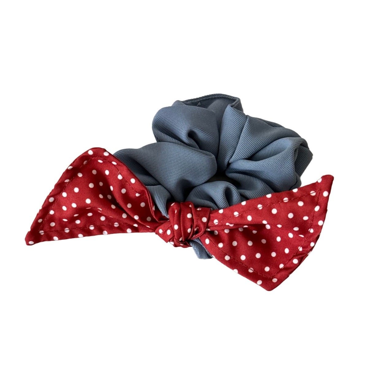 Women's High-End Polka Dot Plaid Butterfly Knot Large Elastic Hair Ties