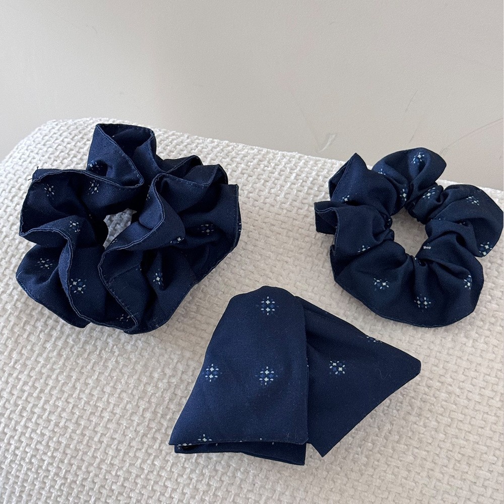 Women's Navy Blue Galaxy Starry Hairband Hexagram Cloth Hair Accessories