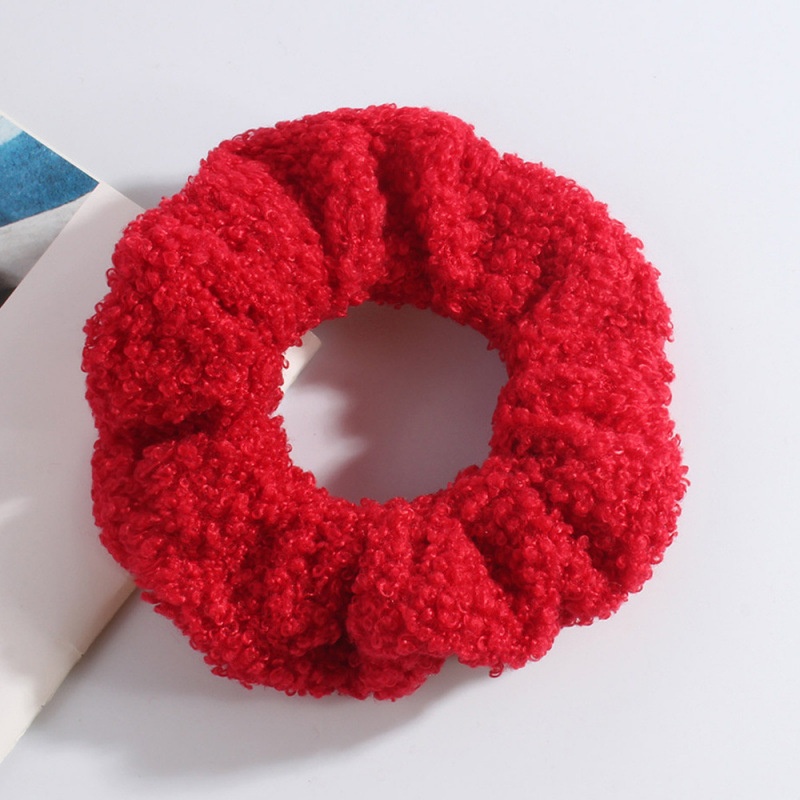 Unisex Holiday Cloth Hair Tie Scrunchie Christmas Snowman Pattern