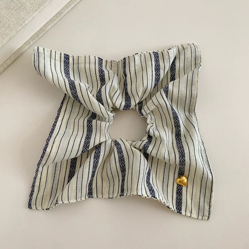 Women's Elegant Cloth Scarf Bowknot Hair Bands Geometric Pattern