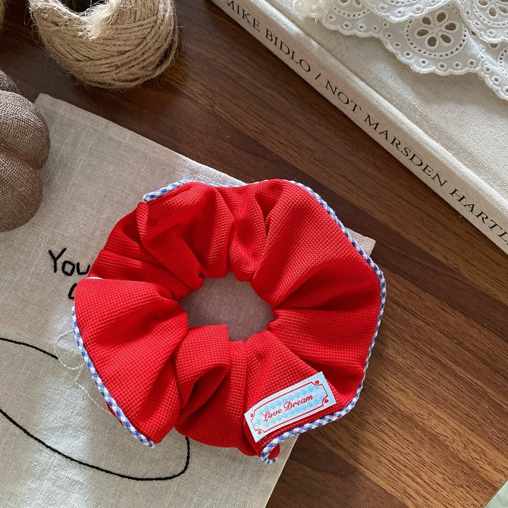 Women's Sweet Cloth Spring Hair Tie Rubber Band Colorful Pink Red Blue Yellow