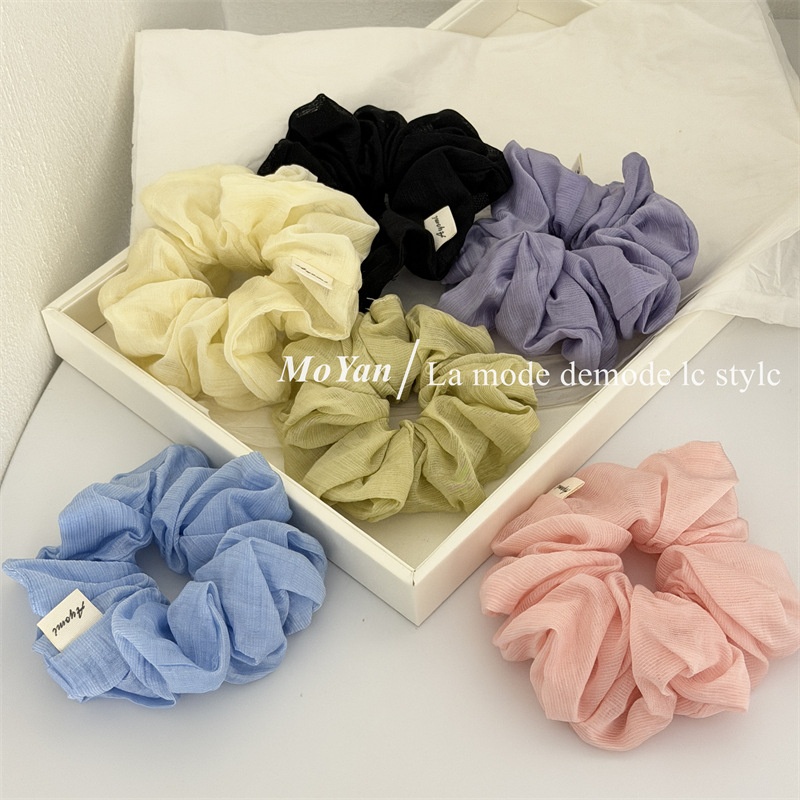 Women's Soft Cloth Hair Tie Spring Summer Accessories Solid Color